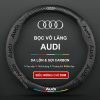 Bọc vô lăng Audi chất liệu Da lộn 3D & sợi Carbon cao cấp