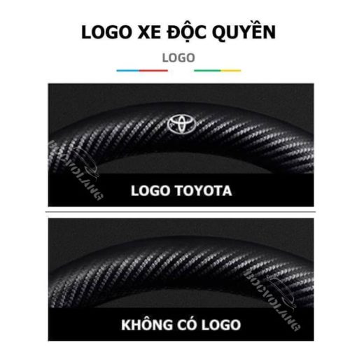 Bọc vô lăng xe Toyota da lộn & sợi carbon cao cấp