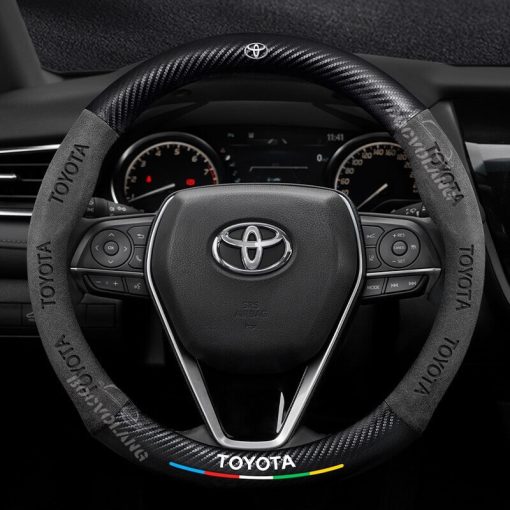 Bọc vô lăng xe Toyota da lộn & sợi carbon cao cấp