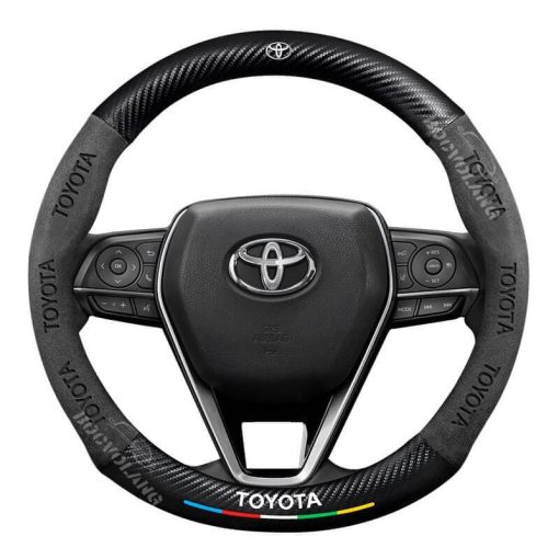 Bọc vô lăng xe Toyota da lộn & sợi carbon cao cấp