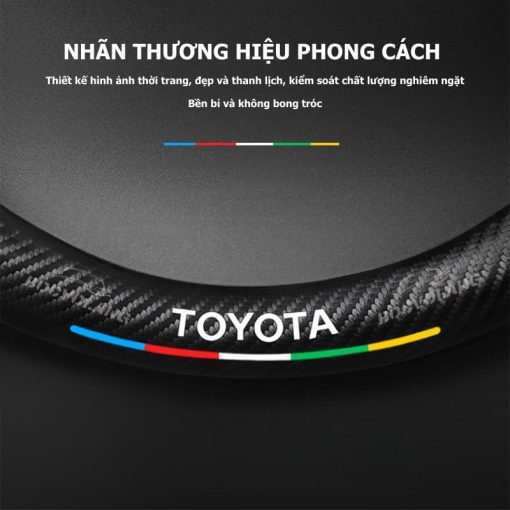 Bọc vô lăng xe Toyota da lộn & sợi carbon cao cấp