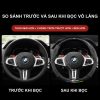 Bọc vô lăng xe BMW Da lộn 3D & Sợi carbon cao cấp