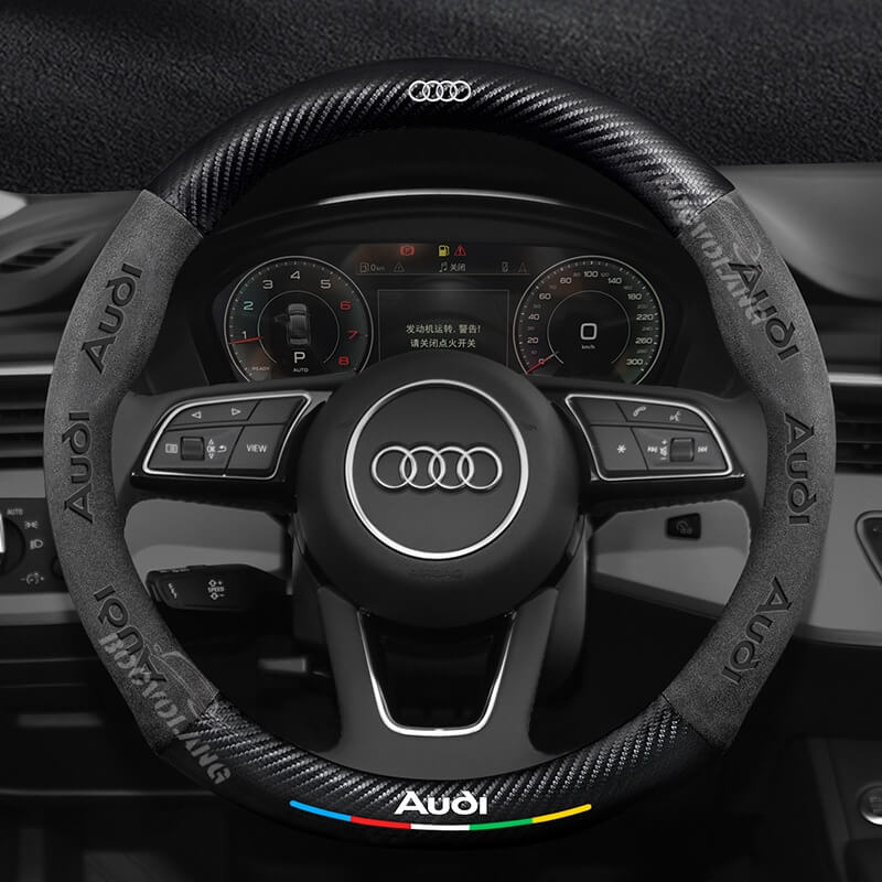 Bọc vô lăng xe Audi Da lộn 3D & Sợi carbon