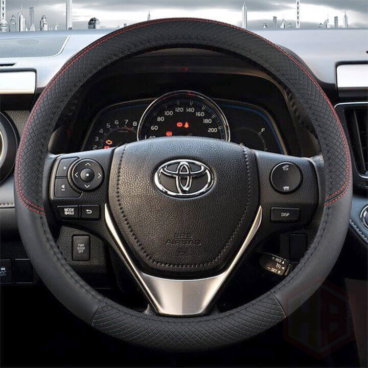 Bọc vô lăng Toyota chất liệu da Simili