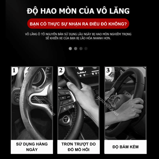 Bọc vô lăng xe Mercedes Da lộn 3D & Sợi carbon chính hãng